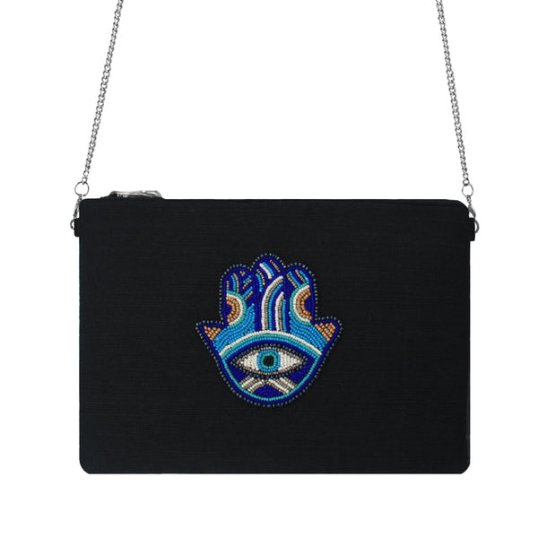 Hamsa Hand Beaded Bag