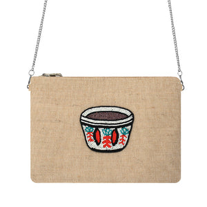 Coffee Cup Beaded Bag