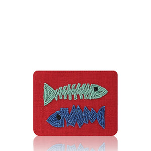 Fish Beaded Coin Pouch