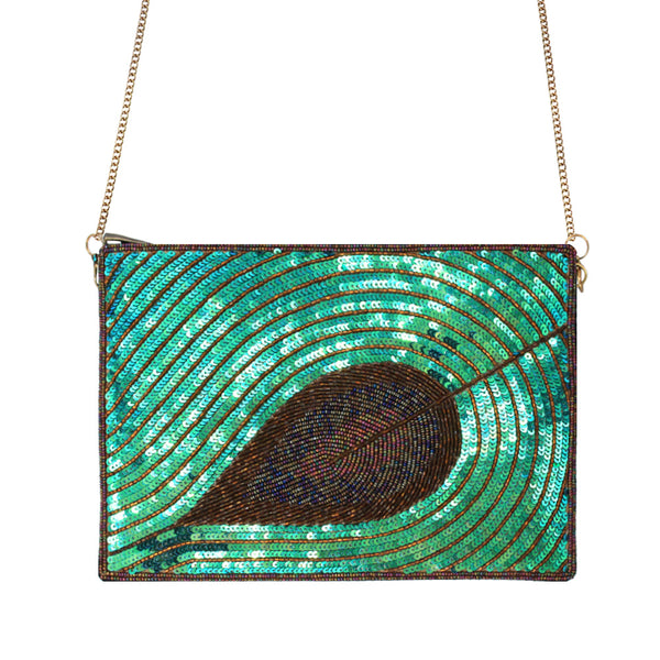 Leaves Sequins Beaded Bag