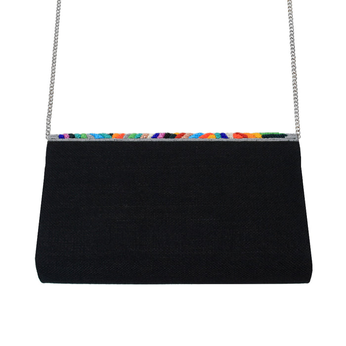 Multicolor Black Beaded Bag