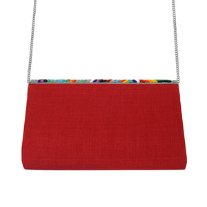 Multicolor Red Beaded Bag