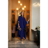 Royal Blue Leaves Abaya