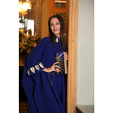 Royal Blue Leaves Abaya