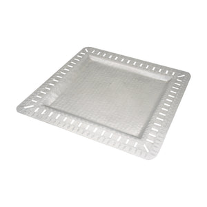 Arcs Aluminium Carved Square Tray