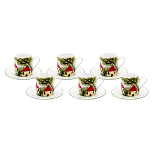 Lebanese Village Black Coffee Cups - Set of 6