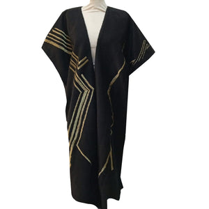Black With Gold Abaya