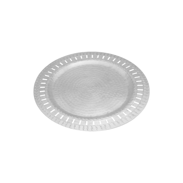 Arcs Aluminium Carved Round Tray