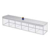 Mouftah El Chark Arcs Aluminium Long Tea Box - 6 compartments