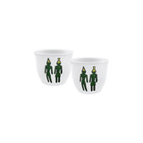 Phoenician Green Big Coffee Cups - Set Of 2