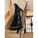 Royal Blue Hooded Abaya