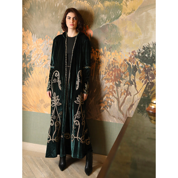 Emerald Green Hooded Abaya