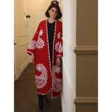 Paisley Red Abaya