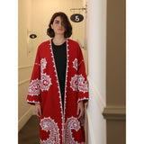 Paisley Red Abaya