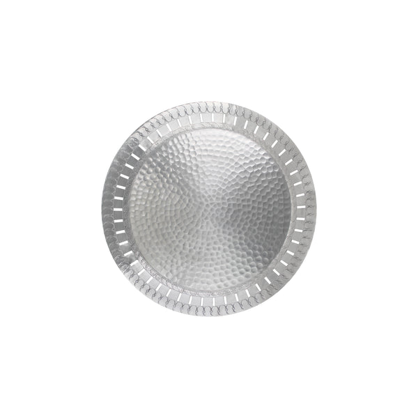 Arcs Aluminium Carved Round Plate
