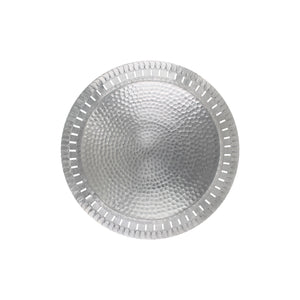 Arcs Aluminium Carved Round Plate