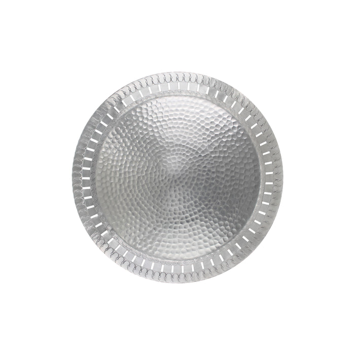 Arcs Aluminium Carved Round Plate