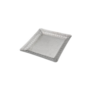 Arcs Aluminium Carved Square Plate