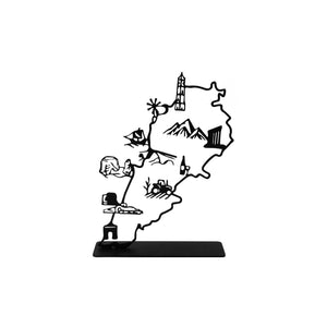 Lebanon Map Aluminium Stand