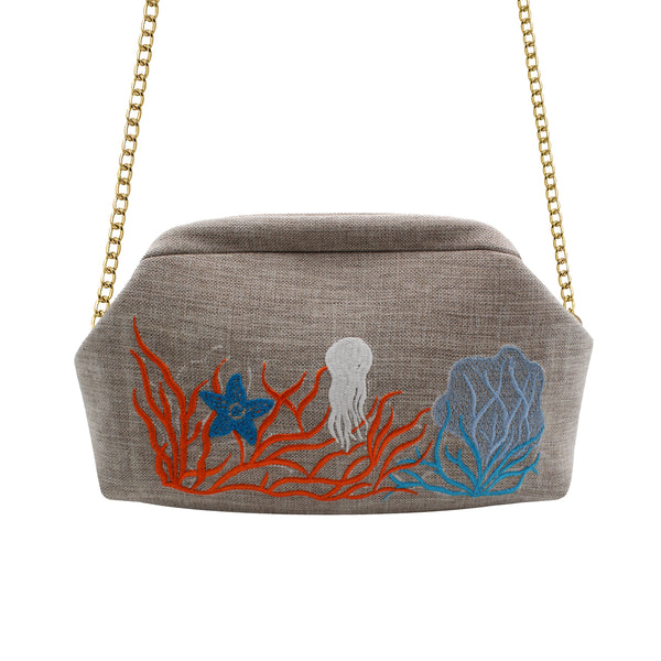 Jellyfish Beige Clutch