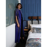 Abstract Floral Blue Abaya