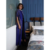 Abstract Floral Blue Abaya