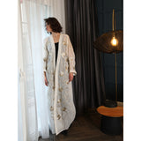 Golden Floral White Abaya