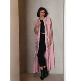 Silver Stems Pink Abaya
