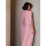 Silver Stems Pink Abaya