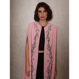 Silver Stems Pink Abaya