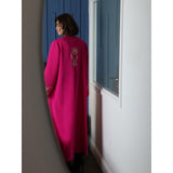 Gold Flowers Fuschia Abaya