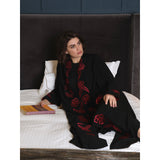 Red Flowers Black Abaya
