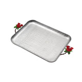 Mouftah El Chark Flower Handles Aluminium Tray	