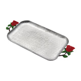 Mouftah El Chark Flower Handles Aluminium Thin Tray
