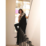 Blossom Black Abaya