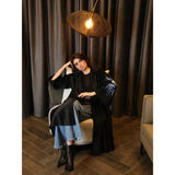 Blue Waves Black Abaya
