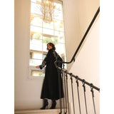 Gold Floral Swirl Black Abaya