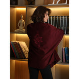Blooming Flower Burgundy Cape