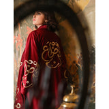 Arabic Mandala Burgundy Abaya