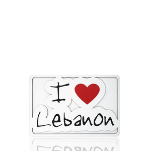 I Love Lebanon 3D Wood Poster