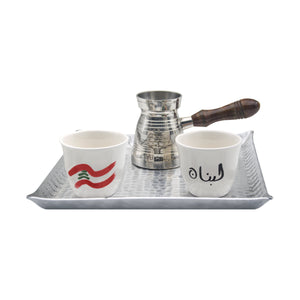 Lebanese Flag Coffee Set