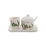 Mouftah El Chark Ahlan Wa Sahlan Sugar & Water Hand Painted Porcelain Set 