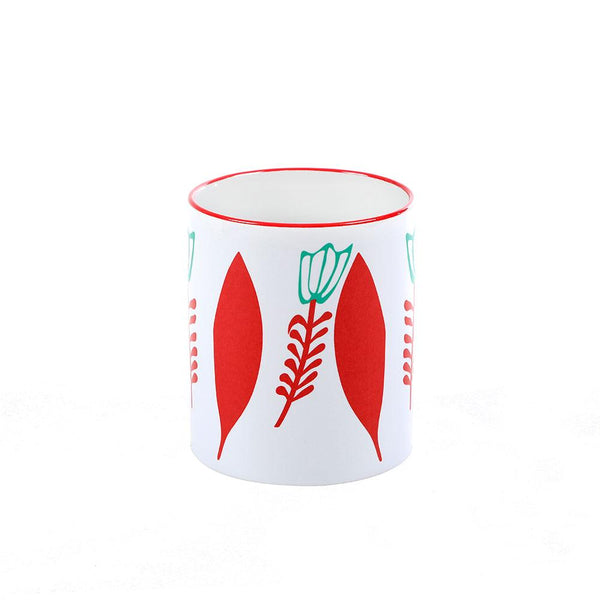 Red Lebanese Chaffe Porcelain Mug