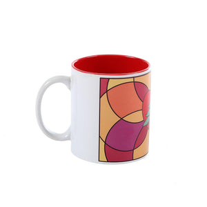 Red In the Heart Multicolor Porcelain Mug 