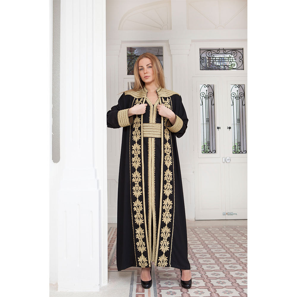 Black & Gold Abaya Black & Gold Abaya