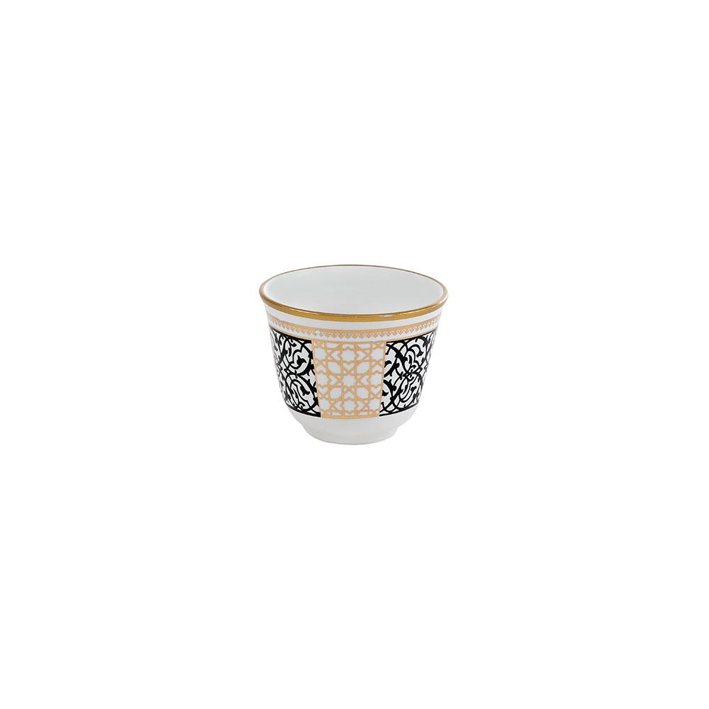 Mouftah El Chark Black & Gold Arabian Coffee Cups - Set of 6 