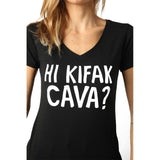 Hi Kifak Cava Black V-neck T-shirt