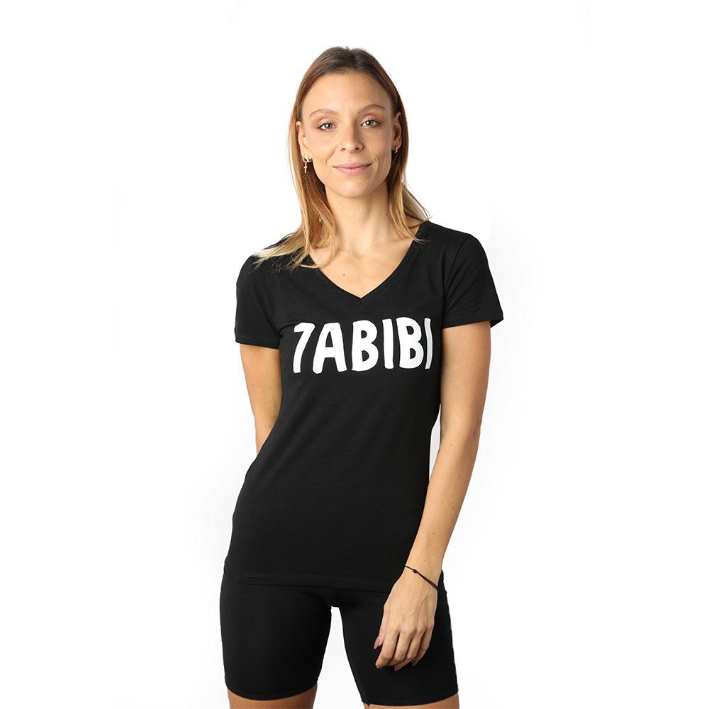 Habibi Black V-neck T-shirt