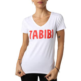 Habibi White V-neck T-shirt