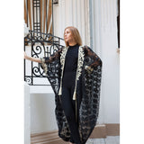 Black & Gold Dentelle Abaya